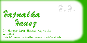 hajnalka hausz business card